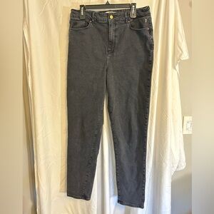 New Look by ASOS High Rise Washed Black Jeans